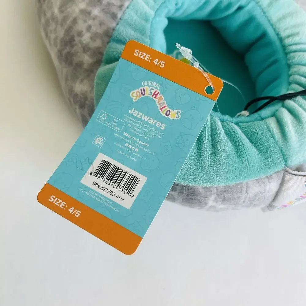 Squishmallows Plush Full Body Step In Slipper Cute Green Dino‎ Dinosaur Size 4-5